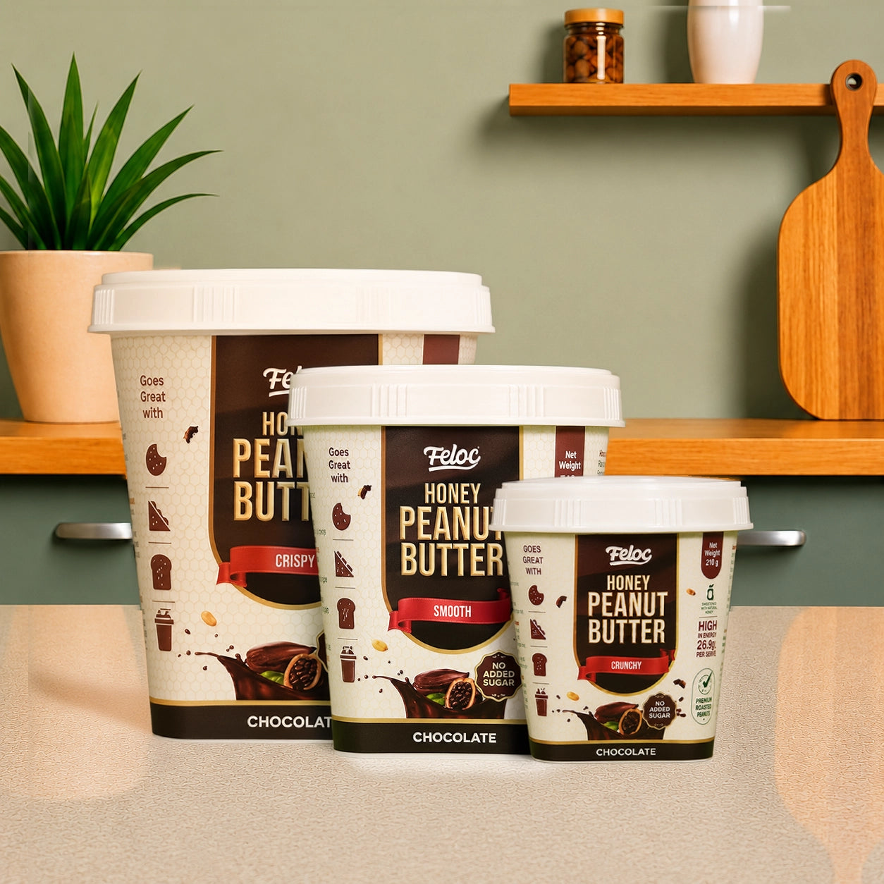Feloc Family Pack Chocolate Honey —  210g + 510g + 1Kg