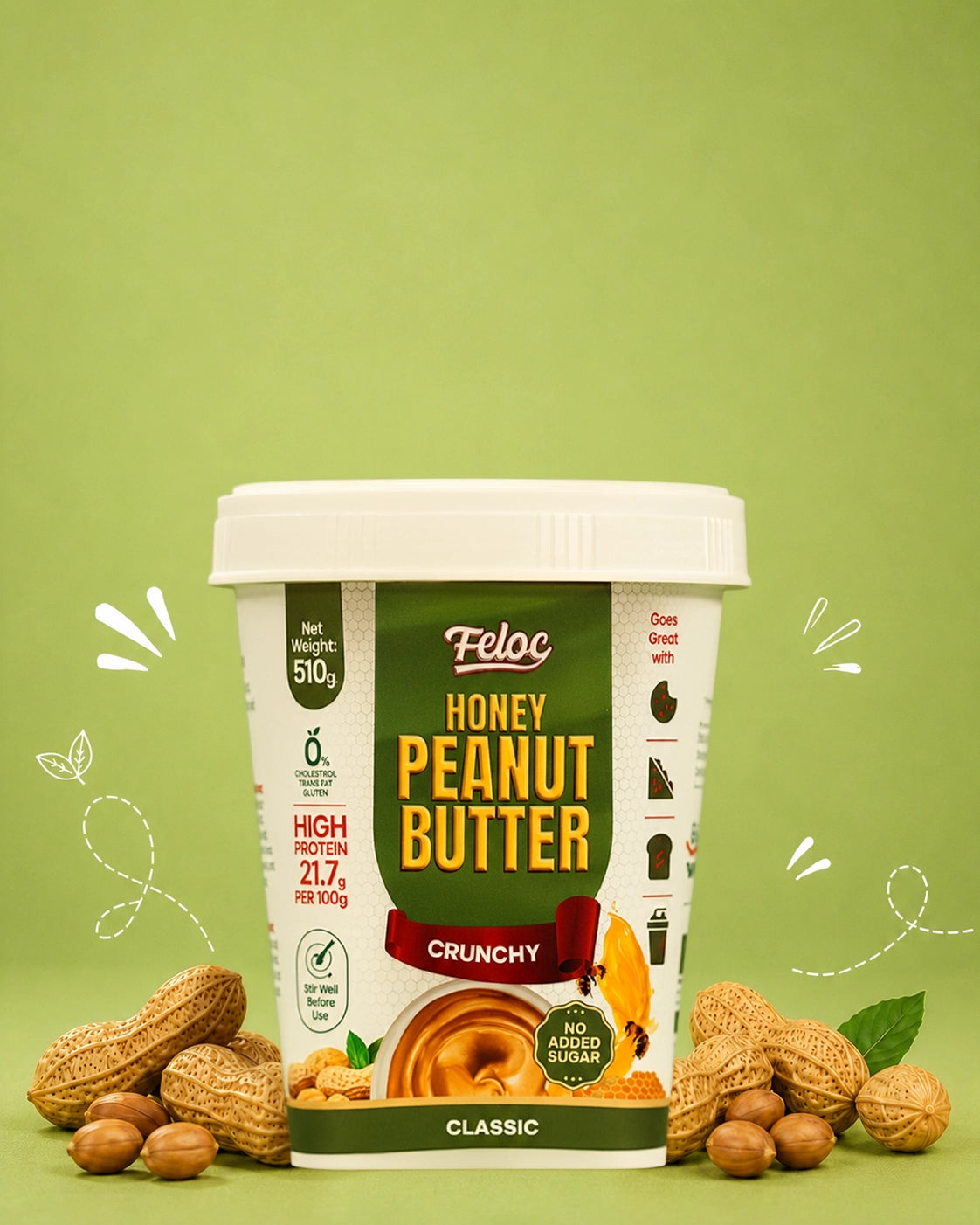 Classic Honey Peanut Butter — Crunchy