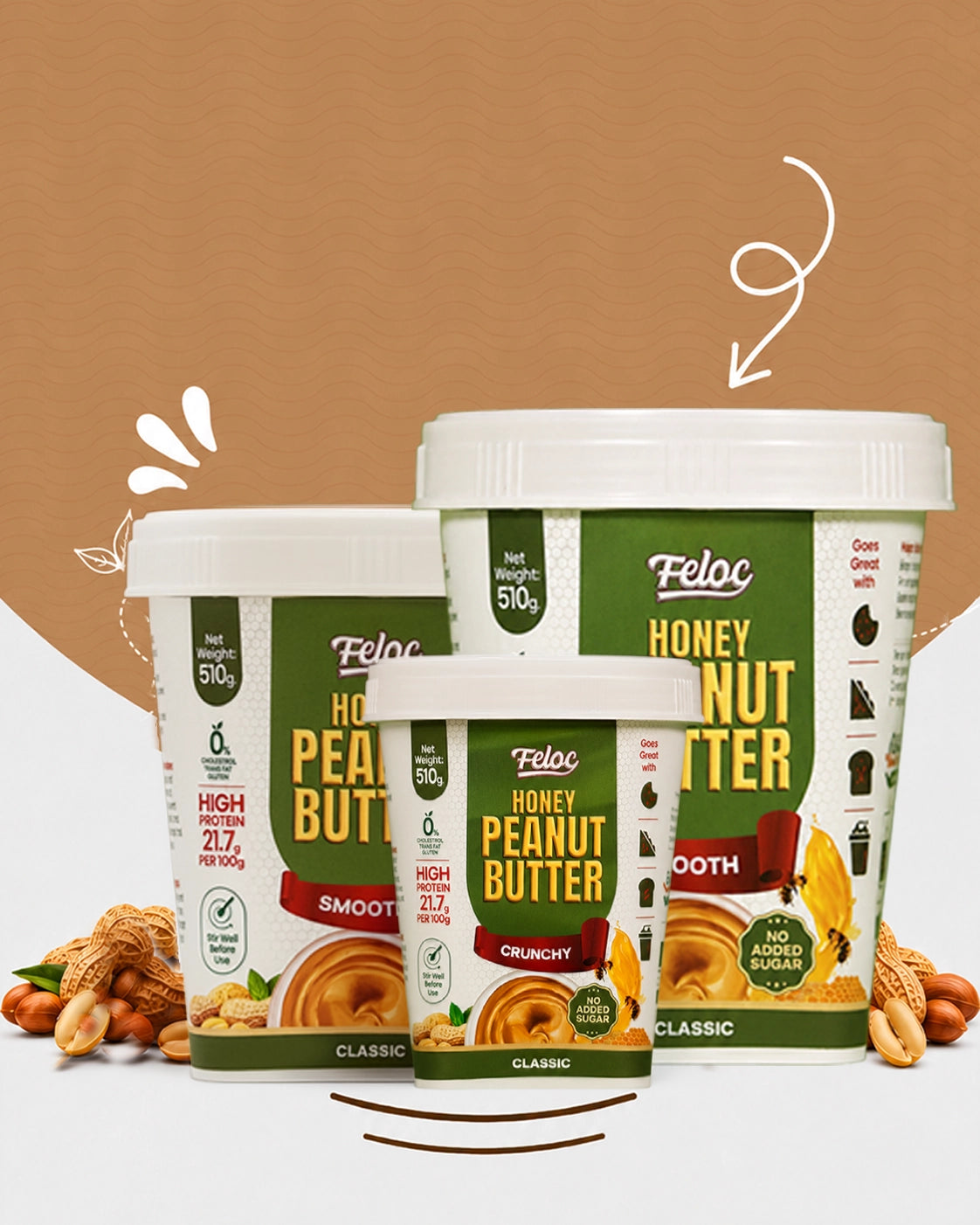 Feloc Family Pack —  210g + 510g + 1Kg